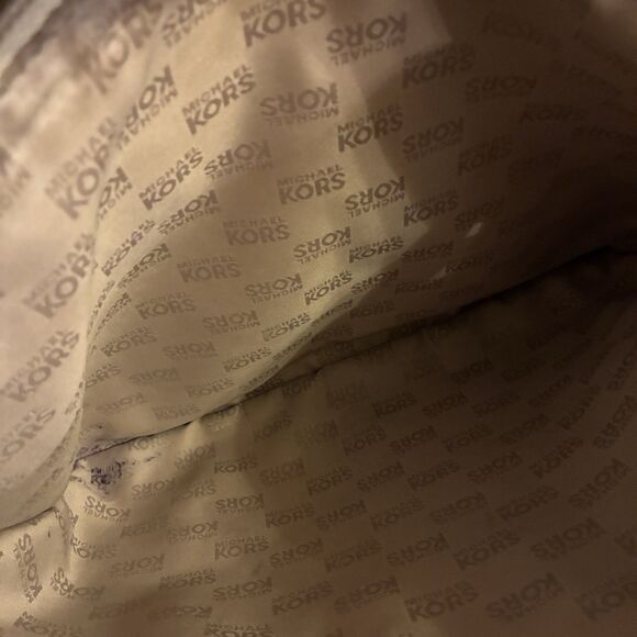 Michael Michael Kors Handbag Purse. Beige Color With MK Logo. Front Pocket. - Picture 12 of 16